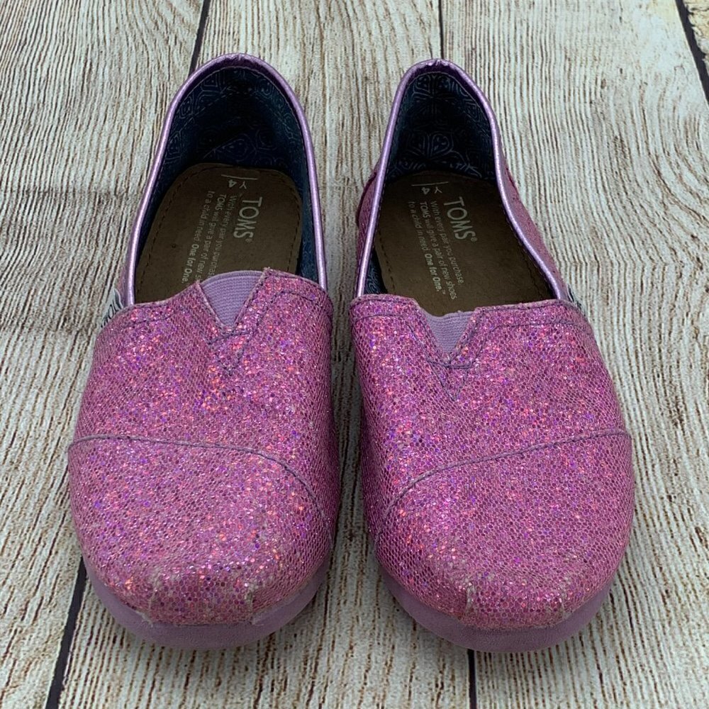 🎉Toms Pink Glitter Slip Ons - Picture 5 of 12